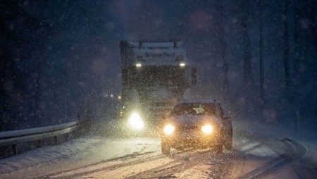 Множество произшествия на пътя в Южна Германия заради снега