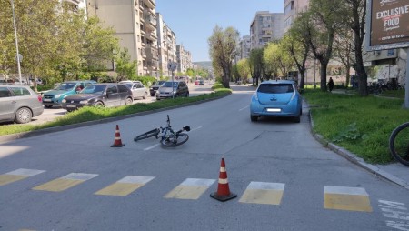 Катастрофа с колоездач в центъра на Варна