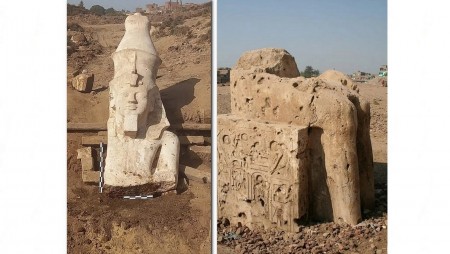 Археолози намериха и горната част на статуята на Рамзес II