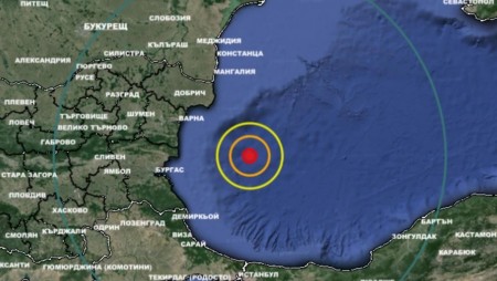 Трус от 3.4 по Рихтер в Черно море